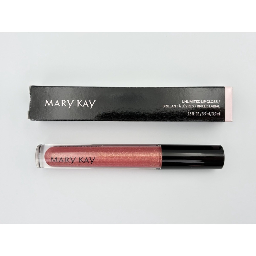 Mary Kay Unlimited Lip Gloss FANCY NANCY Shimmer Pink 153486 Full Size New Box